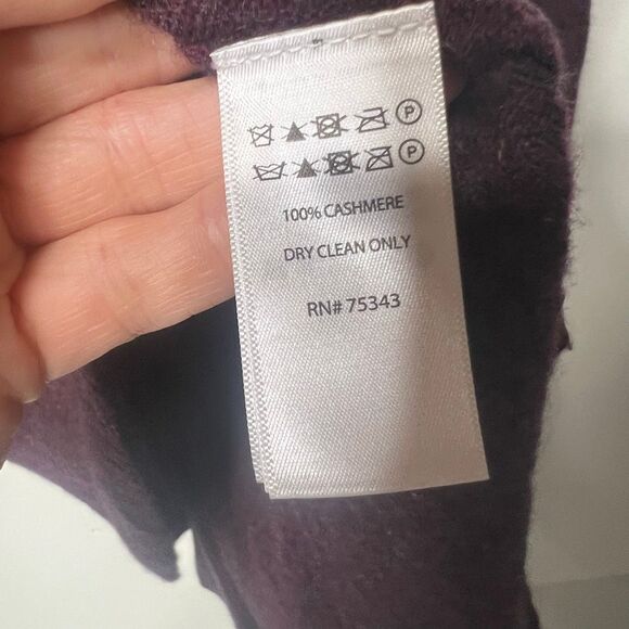 Nicole Miller Purple Cashmere Sweater Tunic Length Sz M - Picture 5 of 9